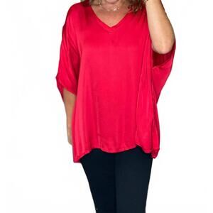 NEW SOFIA COLLECTIONS justin silk top in red